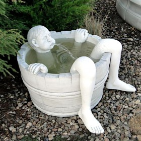 Фонтан современный Кадка