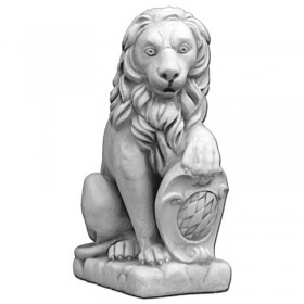 Скульптура Лев сидит, со щитом,  левый