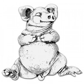 Скульптура Поросёнок лежит