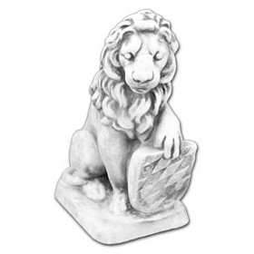 Скульптура Лев сидит, со щитом, левый