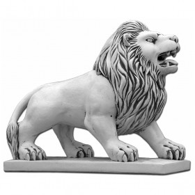 Скульптура Лев стоит, прямой