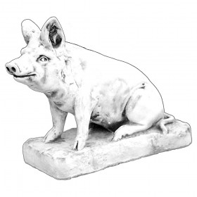 Скульптура Свинья сидит