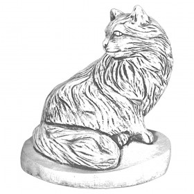 Скульптура Кот сидит смотрит направо