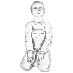 Скульптура современная Мальчик сидящий на коленях