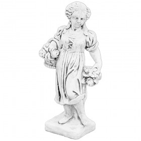 Скульптура Девушка с корзинкой и цветами