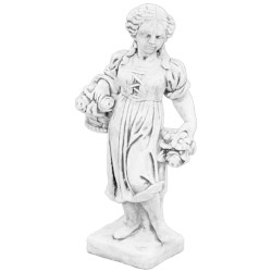 Скульптура Девушка с корзинкой и цветами