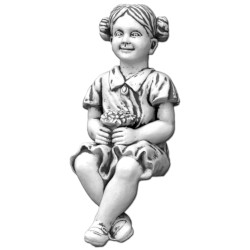 Скульптура современная Девочка с букетом