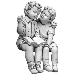 Скульптура Мальчик и девочка с книгой