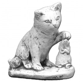 Скульптура Котенок с мышкой